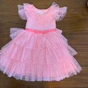 Jobs Michelle Pink Polka Dot Dress Formal